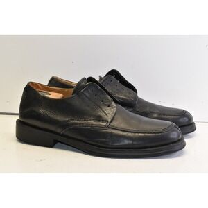 Sandro Moscoloni Vineyard Oxford Shoes Black Mens 12D Pebbled Leather Apron Toe
